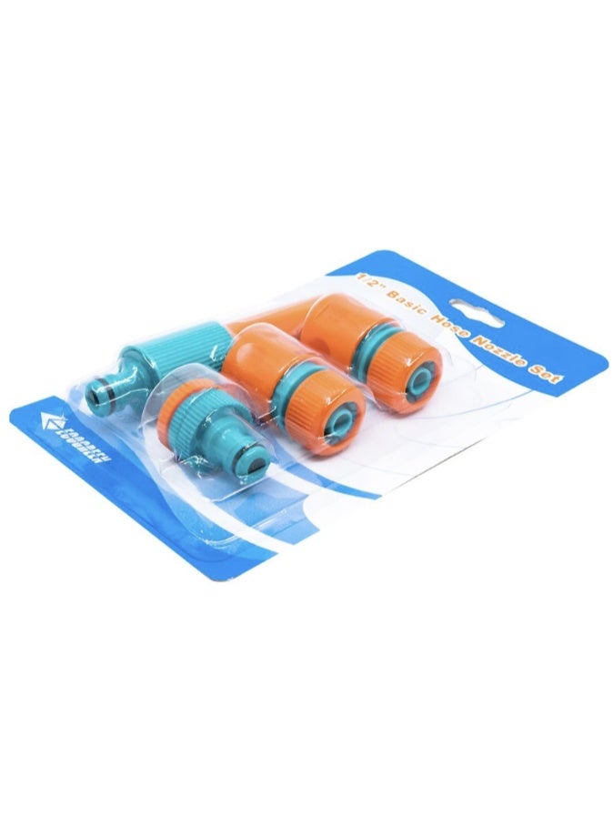 ECOGREEN 1/2" Hose Nozzle Set | Adjustable Plastic Nozzles Pack for Home Gareden, Car Wash - Image 2